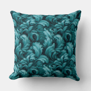 Zacht Blauwgroen turquoise bloem Elegant Comfort Kussen