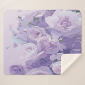 Zacht bloempatroon sherpa deken (Voorkant (horizontaal))