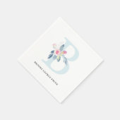 ZACHT BLUSH BLAUW WIT BLOEMALFABETTEN LETTER B SERVET (Hoek)