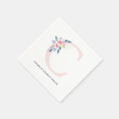 ZACHT BLUSH BLAUW WIT BLOEMALFABETTEN LETTER C SERVET (Hoek)