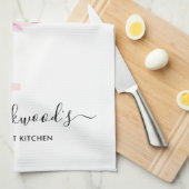 ZACHT BLUSH BLAUW WIT BLOEMALFABETTEN LETTER P THEEDOEK (Quarter Fold)