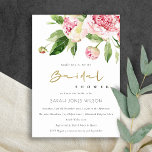 Zacht Blush Floral Peony Waterverf Vrijgezellenfee Kaart<br><div class="desc">Als u nog meer aanpassingen nodig hebt,  kunt u mij op yellowfebstudio@gmail.com vrij klikken.</div>