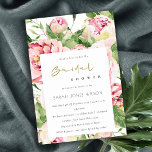 Zacht Blush Floral Peony Waterverf Vrijgezellenfee Kaart<br><div class="desc">Als u nog meer aanpassingen nodig hebt,  kunt u mij op yellowfebstudio@gmail.com vrij klikken.</div>