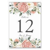 Zacht blush Ivory Floral Roos Weddenschap Vrijgeze Kaart (Voorkant)