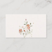 Zacht Blush Meadow Flora Display Shower Baby showe Informatiekaartje (Achterkant)