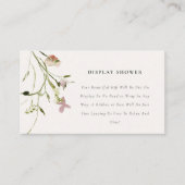 Zacht Blush Meadow Flora Display Shower Baby showe Informatiekaartje (Voorkant)