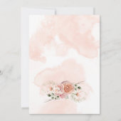 Zacht Blush Pink Floral Wedding Save the Date Kaar Kaart (Achterkant)