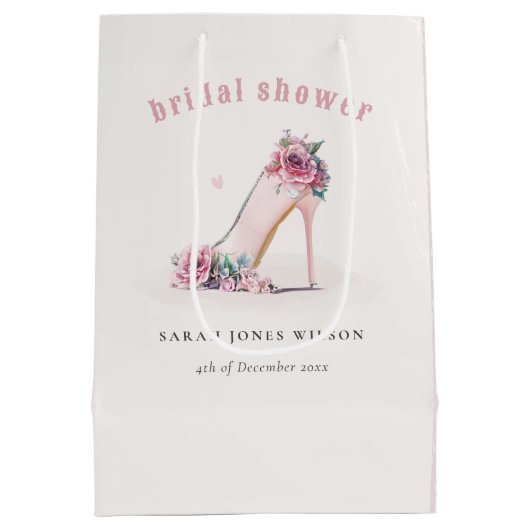 Zacht Blush Roze High Heels Florence Vrijgezellenf Medium Cadeauzakje (Achterkant)