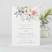 Zacht blush Verloving Eucalyptus Foliage Kaart (Staand voorkant)