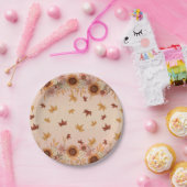 Zacht Boho Herfstpatroon Papieren Bordje (Feest)