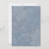 Zacht Bord Blauw Wit Mengsel Bloemen Kaart (Achterkant)