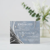 Zacht Bord Blauw Wit Mengsel Bloemen Uitnodiging Briefkaart (Staand voorkant)