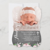 Zacht botanische chemicaliën Chalkboard | Baptisme Kaart (Voorkant)