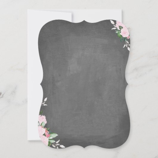 Zacht botanische chemicaliën Chalkboard | Baptisme Kaart (Achterkant)