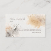Zacht bruin en grijze Waterverf verstrooid Visitekaartje (Achterkant)