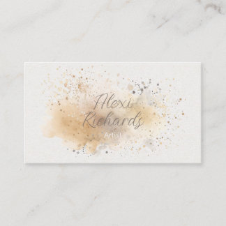Zacht bruin en grijze Waterverf verstrooid Visitekaartje