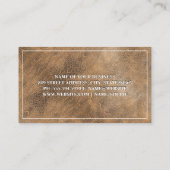 Zacht bruin lederen textuur achtergrond visitekaartje (Achterkant)