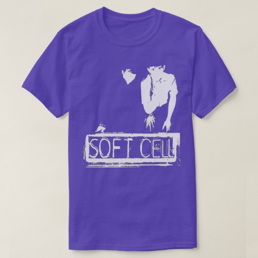 Zacht-cel zwart-witte synthpop van 80 seconden t-shirt (Design voorkant)