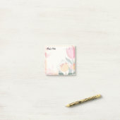 Zacht Chic Bloemen, Roze, Groen, en Geel 3"x 3" Post-it® Notes (Op bureau)