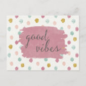 Zacht Deco IV | Goede Vibes Briefkaart (Voorkant)