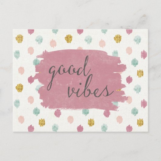 Zacht Deco IV | Goede Vibes Briefkaart (Voorkant)
