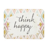 Zacht deco V | Denk er gelukkig over Magneet (Horizontaal)