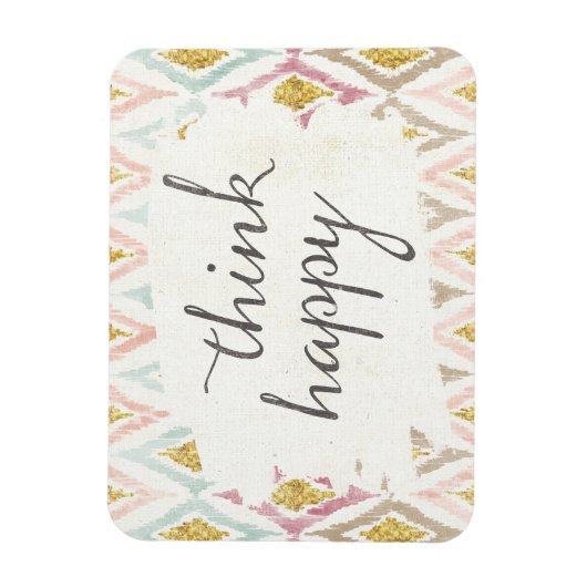 Zacht deco V | Denk er gelukkig over Magneet (Verticaal)