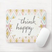 Zacht deco V | Denk er gelukkig over Muismat (Met muis)