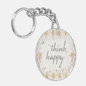 Zacht deco V | Denk er gelukkig over Sleutelhanger (Voorkant Links)