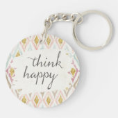 Zacht deco V | Denk er gelukkig over Sleutelhanger (Achterkant)