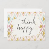 Zacht Deco V | denkt Gelukkig Briefkaart (Voorkant / Achterkant)