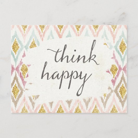 Zacht Deco V | denkt Gelukkig Briefkaart (Voorkant)