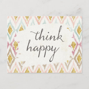 Zacht Deco V   denkt Gelukkig Briefkaart