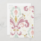 Zacht decopatroon briefkaart (Voorkant / Achterkant)