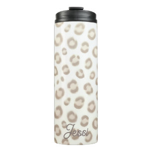 Zacht Dieren Luxe Patroon   Elegante Dierenprint  Thermosbeker