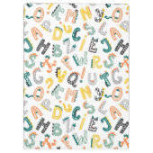 Zacht Dinosaurus Alfabet Patroon Kinderen School Klembord (Achterkant)