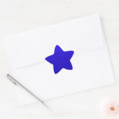 Zacht donkerblauw glitter ster sticker (Envelop)