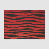 Zacht donkerrood glitter Zebra — Dierenafdrukken Tissuepapier (Voorkant)