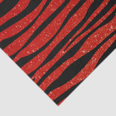 Zacht donkerrood glitter Zebra — Dierenafdrukken Tissuepapier (Detail)
