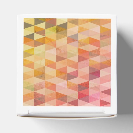 Zacht driehoek geometrisch patroon bedankdoosjes (Bovenkant)