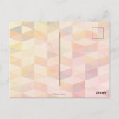 Zacht driehoek geometrisch patroon briefkaart (Achterkant)