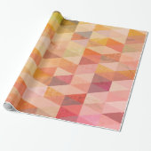 Zacht driehoek geometrisch patroon cadeaupapier (Uitgerold)