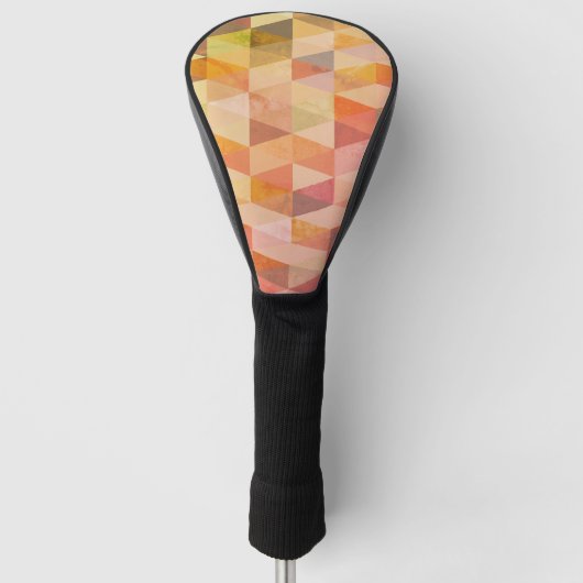 Zacht driehoek geometrisch patroon golfheadcover (Voorkant)
