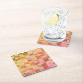 Zacht driehoek geometrisch patroon kartonnen onderzetters (Insitu)