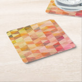 Zacht driehoek geometrisch patroon kartonnen onderzetters (Schuin)