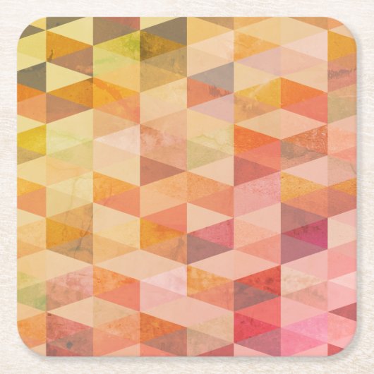 Zacht driehoek geometrisch patroon kartonnen onderzetters (Voorkant)