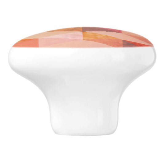 Zacht driehoek geometrisch patroon keramische knop (Zijkant)