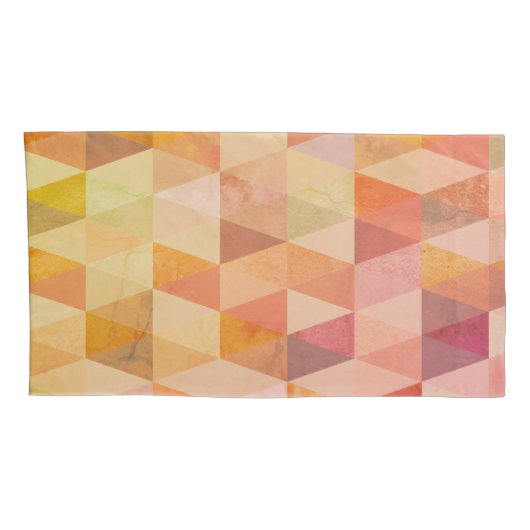 Zacht driehoek geometrisch patroon kussensloop (Achterkant-Rechts)