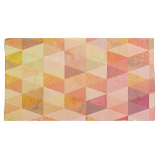 Zacht driehoek geometrisch patroon kussensloop (Voorkant-Rechts)