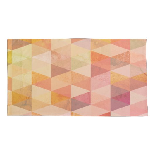 Zacht driehoek geometrisch patroon kussensloop (Achterkant-Links)